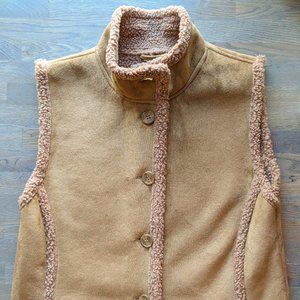 Vintage Chadwick's Faux Suede/Shearling Vest, 70s Style